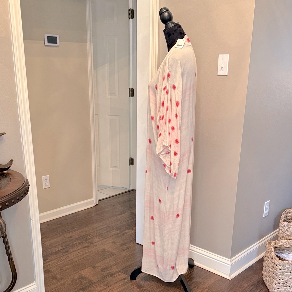 Free People Pink and Cream Polka Dot Kimono - Picture 5 of 5